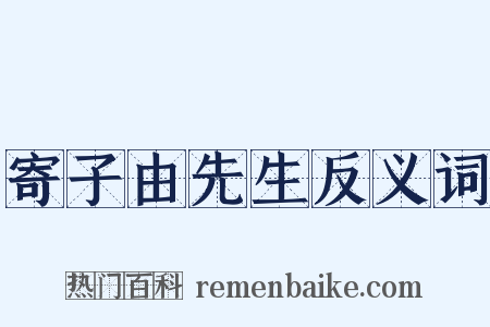 寄子由先生反义词是什么意思的图片